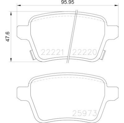 Jogo de 4 pastilhas de freio BREMBO P 59 086