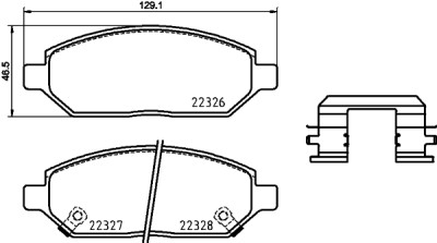 Jogo de 4 pastilhas de freio BREMBO P 59 088