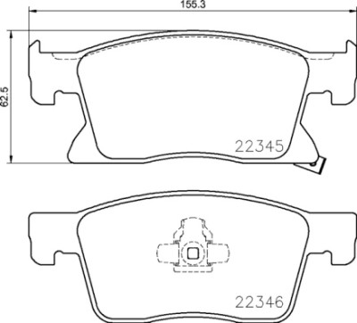 Jogo de 4 pastilhas de freio BREMBO P 59 091