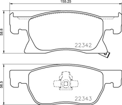 Jogo de 4 pastilhas de freio BREMBO P 59 092