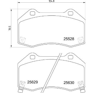Jogo de 4 pastilhas de freio BREMBO P 59 094