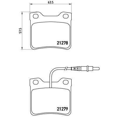 Jogo de 4 pastilhas de freio BREMBO P 61 038