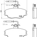 Jogo de 4 pastilhas de freio BREMBO P 61 043