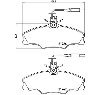 Jogo de 4 pastilhas de freio BREMBO P 61 056