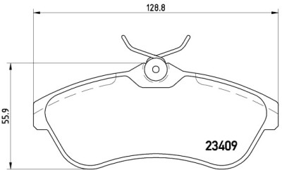 Jogo de 4 pastilhas de freio BREMBO P 61 075