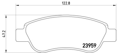 Jogo de 4 pastilhas de freio BREMBO P 61 081