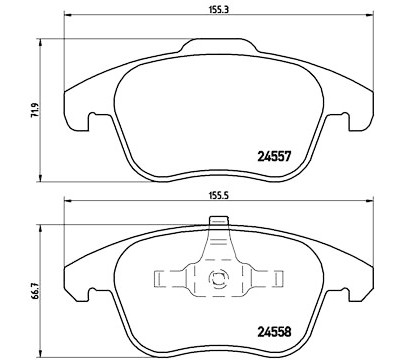 Jogo de 4 pastilhas de freio BREMBO P 61 086