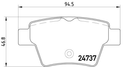 Jogo de 4 pastilhas de freio BREMBO P 61 100