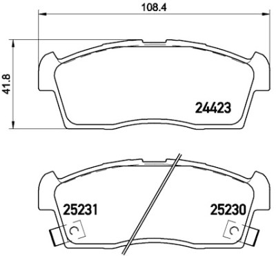 Conjunto de 4 pastilhas de freio BREMBO P 61 108