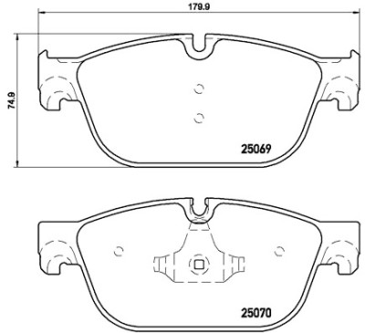 Jogo de 4 pastilhas de freio BREMBO P 61 115