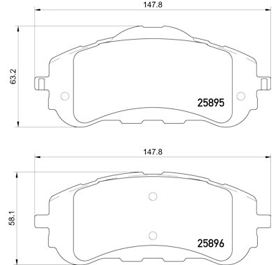 Jogo de 4 pastilhas de freio BREMBO P 61 120