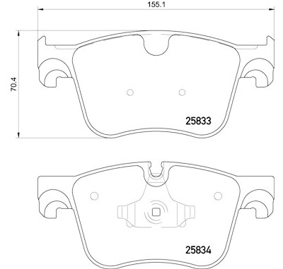 Jogo de 4 pastilhas de freio BREMBO P 61 123