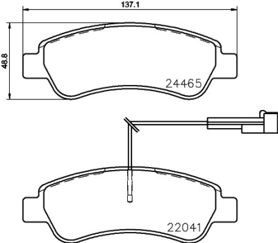 Jogo de 4 pastilhas de freio BREMBO P 61 125