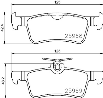 Jogo de 4 pastilhas de freio BREMBO P 61 126
