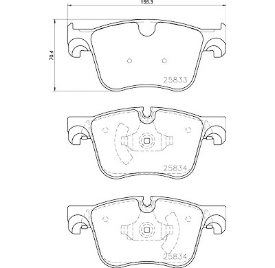 Jogo de 4 pastilhas de freio BREMBO P 61 127