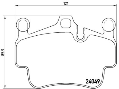 Jogo de 4 pastilhas de freio BREMBO P 65 015