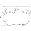 Jogo de 4 pastilhas de freio BREMBO P 65 016
