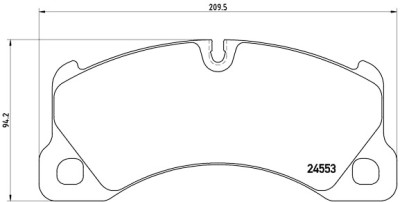 Jogo de 4 pastilhas de freio BREMBO P 65 017