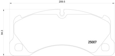 Jogo de 4 pastilhas de freio BREMBO P 65 021