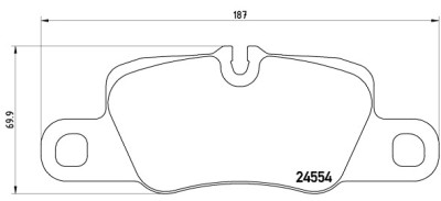 Jogo de 4 pastilhas de freio BREMBO P 65 023