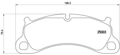 Jogo de 4 pastilhas de freio BREMBO P 65 025