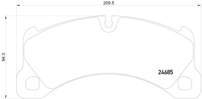Jogo de 4 pastilhas de freio BREMBO P 65 026