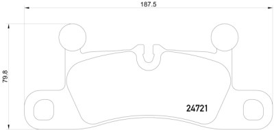 Jogo de 4 pastilhas de freio BREMBO P 65 027