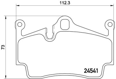 Jogo de 4 pastilhas de freio BREMBO P 65 028