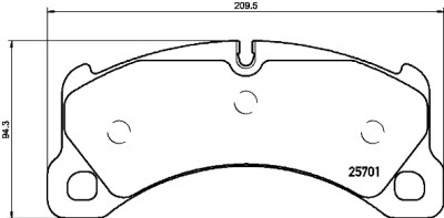 Jogo de 4 pastilhas de freio BREMBO P 65 033
