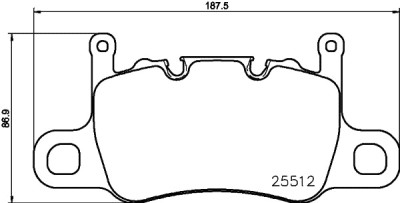 Jogo de 4 pastilhas de freio BREMBO P 65 037