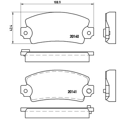 Jogo de 4 pastilhas de freio BREMBO P 68 004
