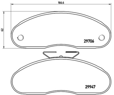 Jogo de 4 pastilhas de freio BREMBO P 68 013