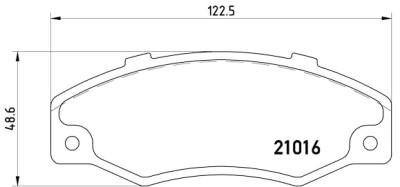 Jogo de 4 pastilhas de freio BREMBO P 68 016
