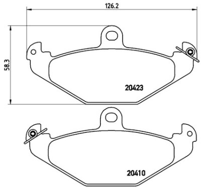Jogo de 4 pastilhas de freio BREMBO P 68 017