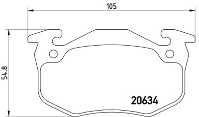 Jogo de 4 pastilhas de freio BREMBO P 68 020