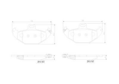 Jogo de 4 pastilhas de freio BREMBO P 68 021