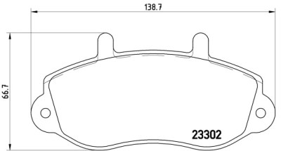 Jogo de 4 pastilhas de freio BREMBO P 68 025