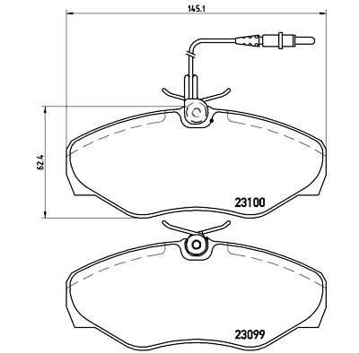 Jogo de 4 pastilhas de freio BREMBO P 68 026