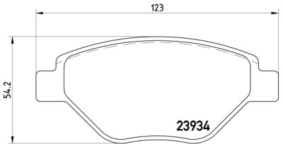 Jogo de 4 pastilhas de freio BREMBO P 68 031