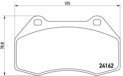 Jogo de 4 pastilhas de freio BREMBO P 68 036