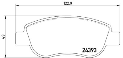 Jogo de 4 pastilhas de freio BREMBO P 68 049