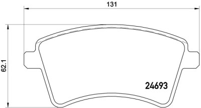 Jogo de 4 pastilhas de freio BREMBO P 68 053