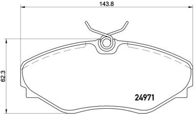 Jogo de 4 pastilhas de freio BREMBO P 68 055