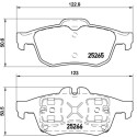 Jogo de 4 pastilhas de freio BREMBO P 68 057