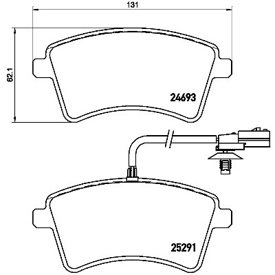 Jogo de 4 pastilhas de freio BREMBO P 68 058