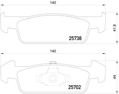 Jogo de 4 pastilhas de freio BREMBO P 68 060