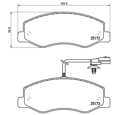 Jogo de 4 pastilhas de freio BREMBO P 68 061
