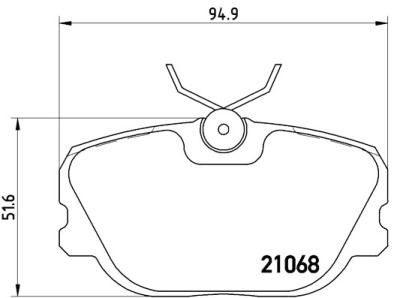 Jogo de 4 pastilhas de freio BREMBO P 71 004