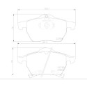Jogo de 4 pastilhas de travao com lado de instalacao direccional Brake Pads