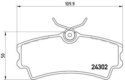 Jogo de 4 pastilhas de freio BREMBO P 72 001